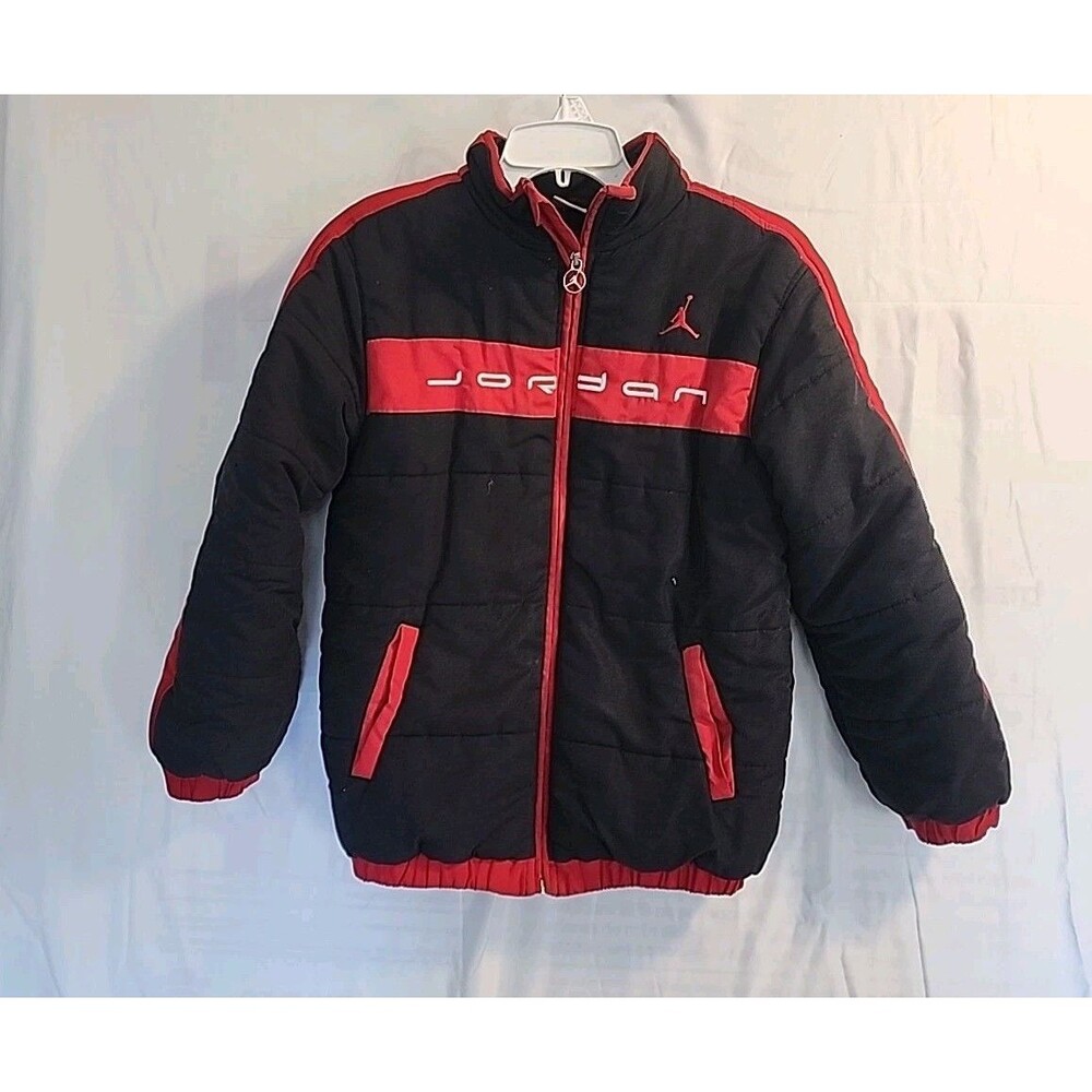 Jordan Jumpman Kids Youth Heavy Red Black Spell out Jacket Size Large  M